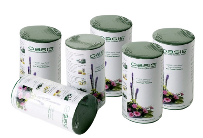 OASIS® Ideal Floral Foam Cylinders 3 Pack Retail Wrapped.