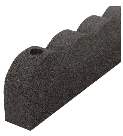 Primeur Recycled Eco Friendly Flexi Curve Scallop Border 1.2m (Grey)