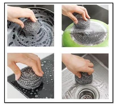 Stainless Steel Scourers | 6 Pack | Retail Packed