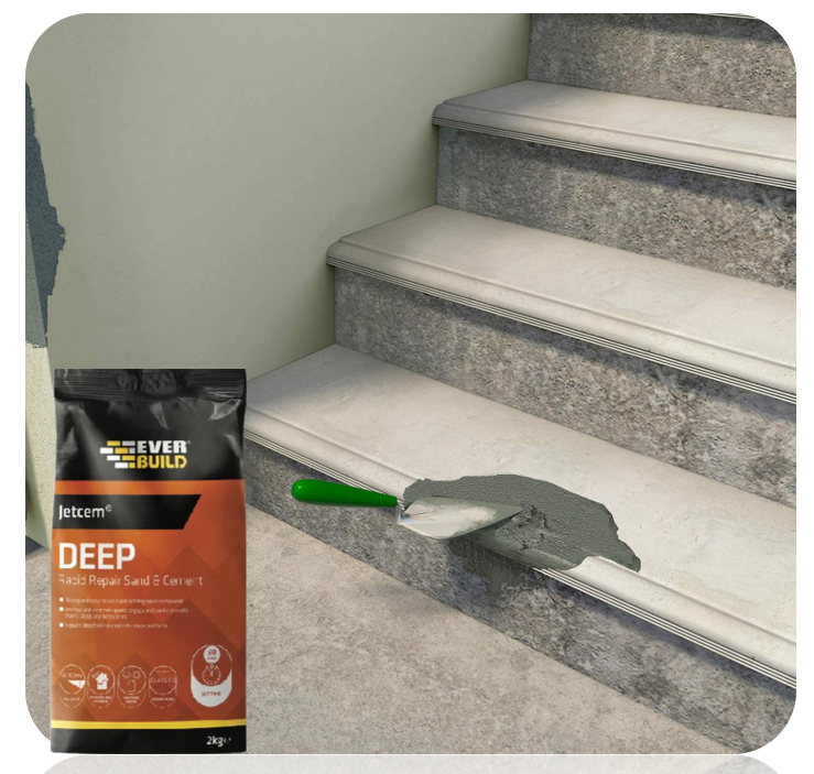 Everbuild Jetcem Deep Rapid Repair Sand & Cement 2Kg