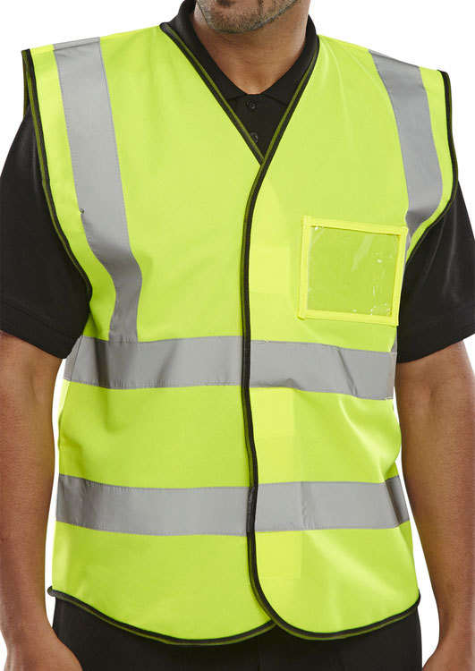 Beeswift ID Vest Hi-Visibility Vests | 5 Pack | Yellow