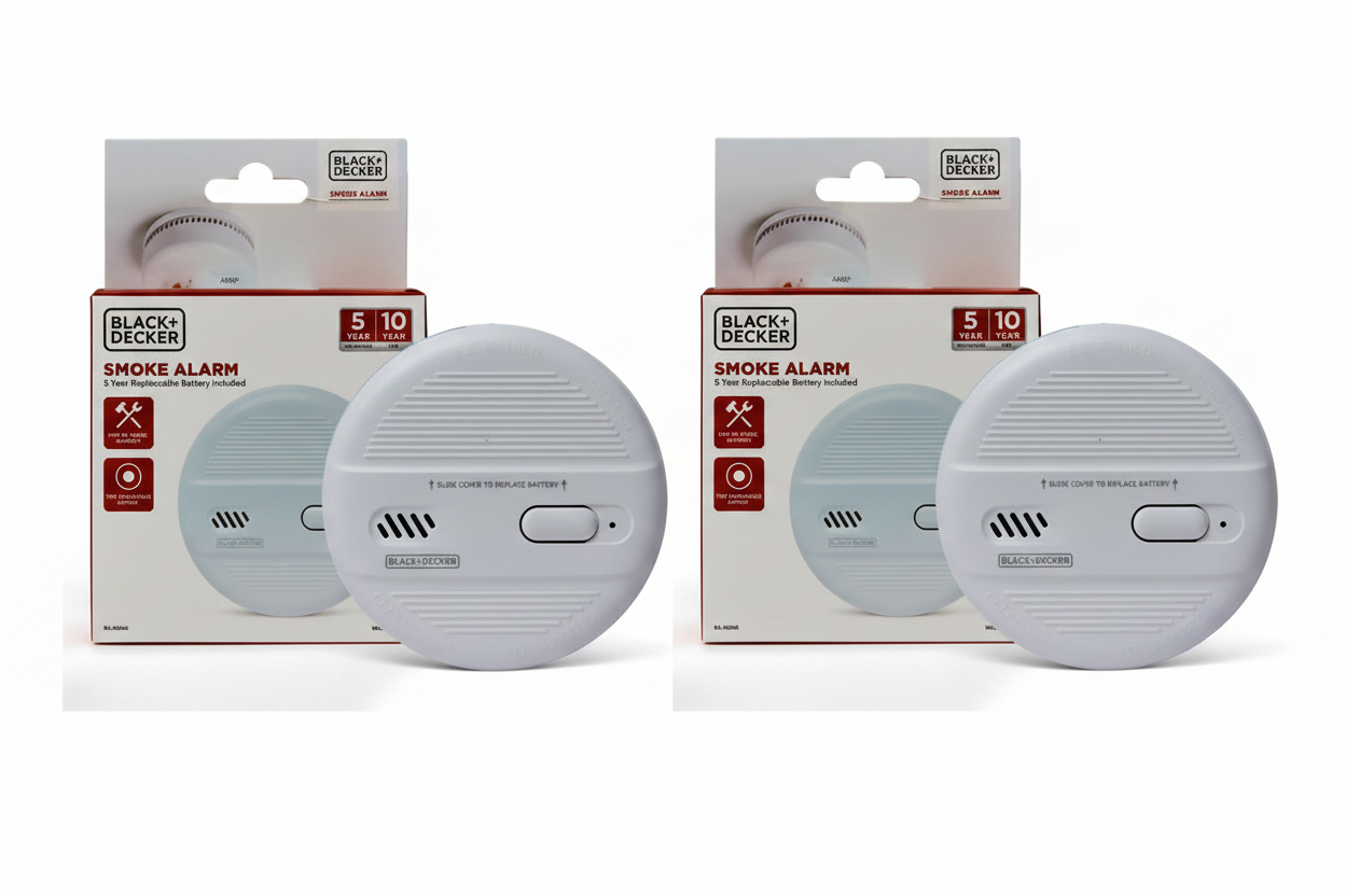Black & Decker Smoke Alarm | 5 Year Replaceable Battery | Optical Sensor