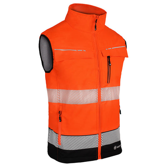 Beeswift Deltic Two-Tone Hi-Vis Softshell Rail Bodywarmer - {ALL COLOURS / SIZES}
