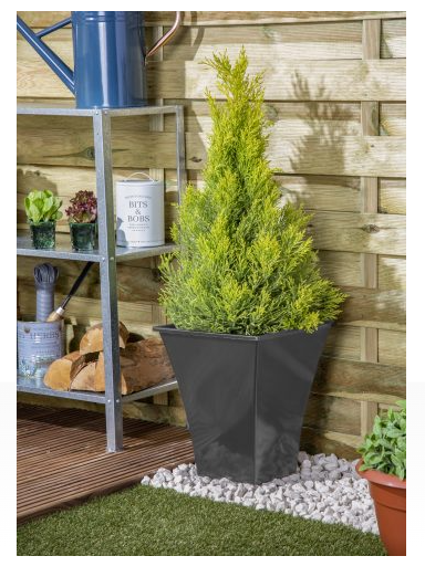 Wham Black Square Metallica Pot 23cm H307 - UK BUSINESS SUPPLIES