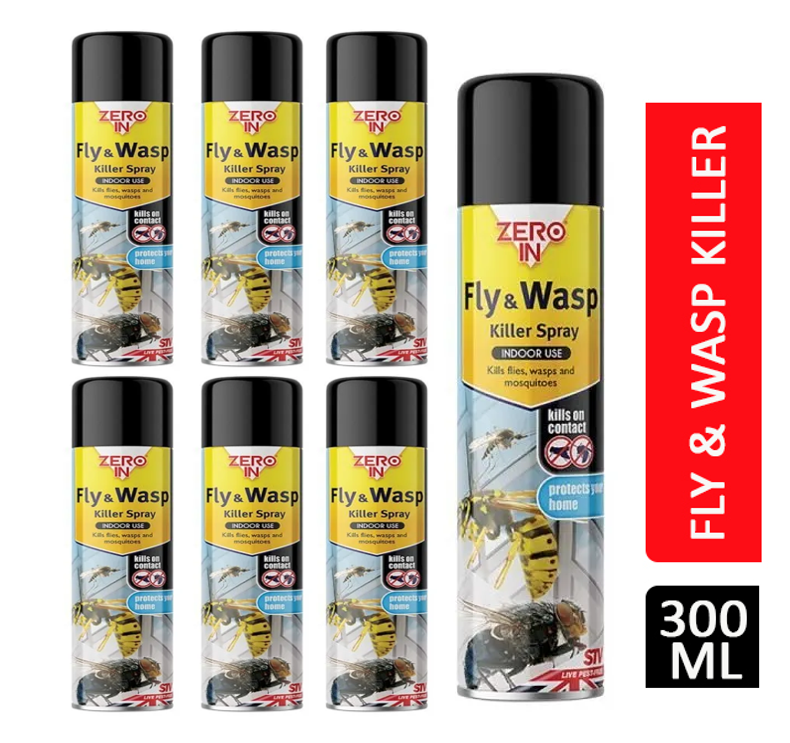 Zero In Fly & Wasp Killer Spray 300ml - UK BUSINESS SUPPLIES