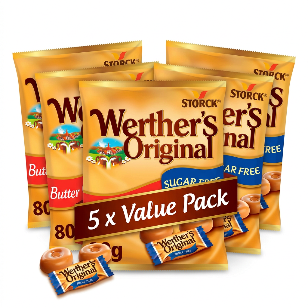 Werther's SUGAR FREE Butter Candies 80g {Wrapped}