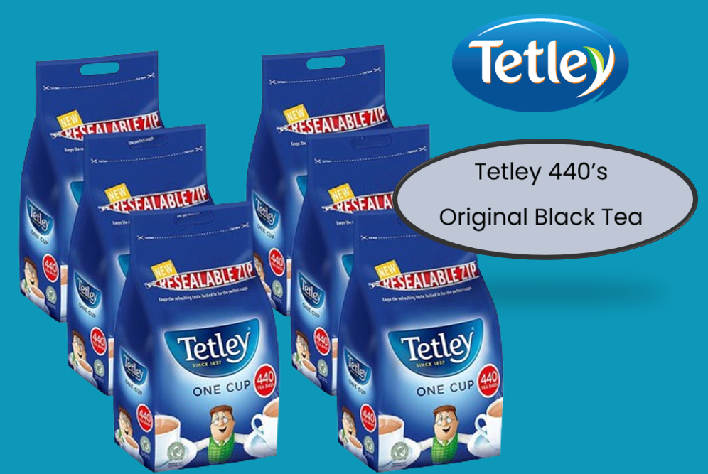 Tetley Original 440's One Cup Tea Bags (6 Pack Bundle)