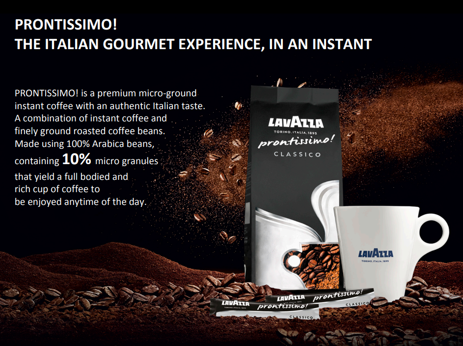 Lavazza Prontissimo Micro-Ground Instant Coffee Sticks 300's
