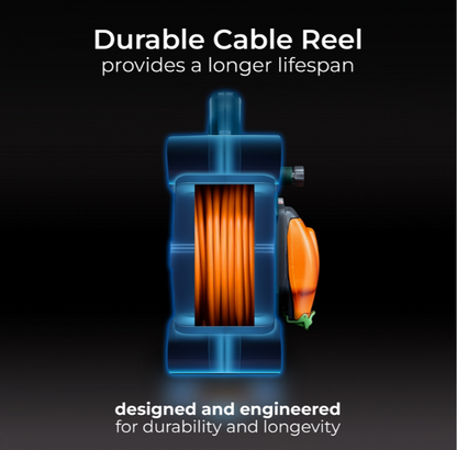 Masterplug HLP2013/2IP 20m Outdoor IP Rated Cable Reel with Weatherproof Sockets 13A Case Reel (
