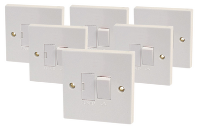 Dencon 4468NB 13A Switched Fused Spur Without Pilot Lamp | 6 Pack Bundle