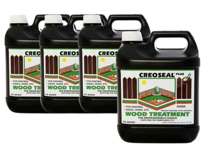 CREOSEAL DARK NUT BROWN Oil Based Fence Timber Paint Creocote 4L