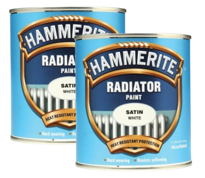 Hammerite Radiator Paint Satin White 500ml tin&nbsp;