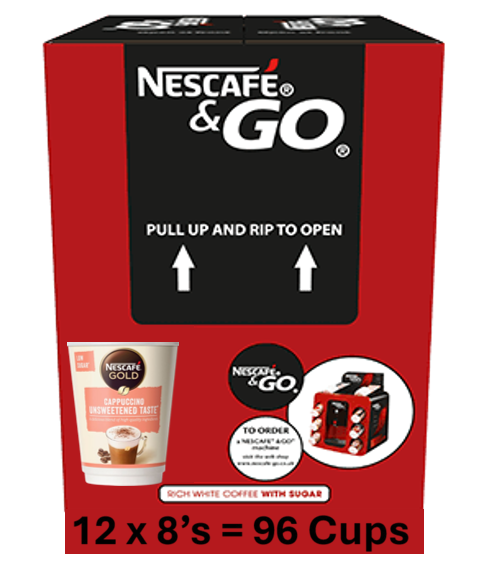 Nescafe &Go! Gold Cappuccino 24 x 12oz Cups