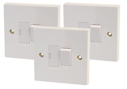 Dencon 4468NB 13A Switched Fused Spur Without Pilot Lamp | 3 Pack Bundle