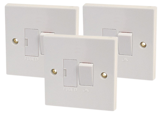 Dencon 4468NB 13A Switched Fused Spur Without Pilot Lamp | 3 Pack Bundle