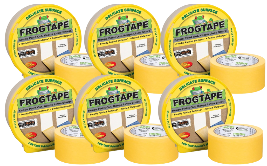 Frog Tape Yellow | Delicate Surface Painters Masking Tape | 48mm X 41.1M Roll