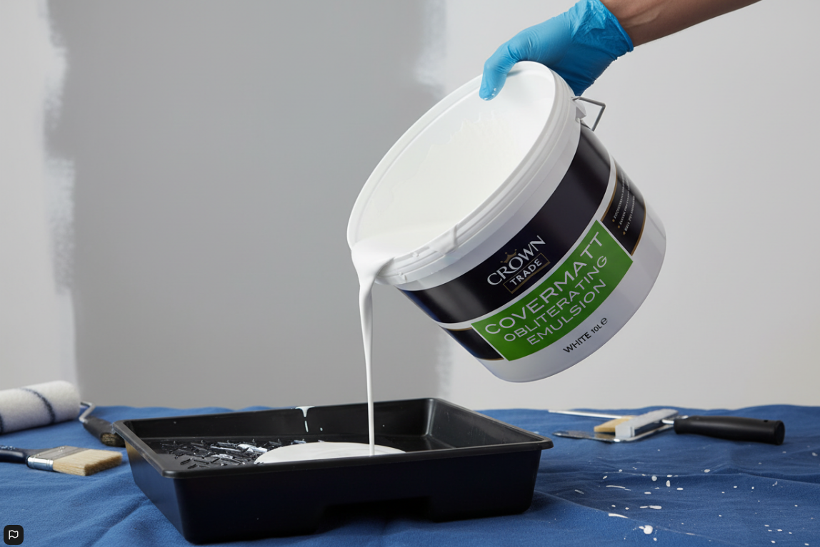 Crown Trade Covermatt Obliterating Emulsion 10 Litre WHITE
