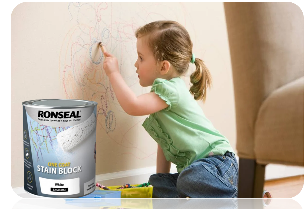 Ronseal One Coat 2.5L Stain Block - White