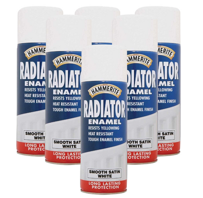 Hammerite 400ml Radiator Enamel Aerosol - Satin White
