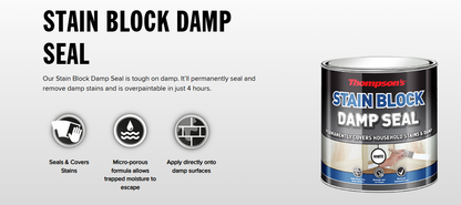 Thompsons {Ronseal} Stain Block Damp Seal White - 750ml