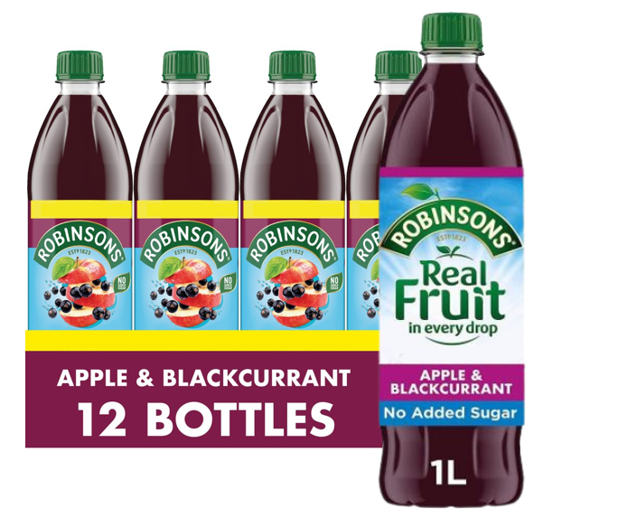 Robinsons Apple/Blackcurrant Squash No Added Sugar 1 Litre 402013