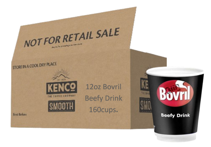 Kenco Bovril Beefy Drink 12oz On The Go | 3 x 10 Cup Sleeve | 30 Cups