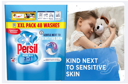 Persil Non Bio Powercaps 2 x 48 Washes | 96 Wash Offer