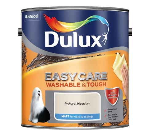 Dulux Matt Emulsion Paint For Walls And Ceilings - Natural Hessian 2.5L