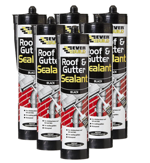 Everbuild - Roof & Gutter Sealant Black Tube
