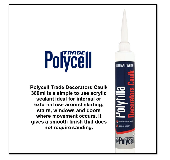 Polycell Decorators Caulk | Brilliant White | 1 x 380ml