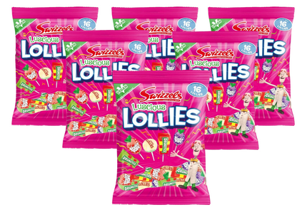 Swizzels Luscious Lollies Variety Pack 176g | Aproximately 16 in each Bag | Multi-Pack Bundle 6 Packets