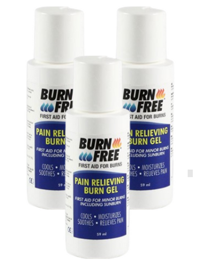 Click Medical Burn Gel | Pain Relief by Drawing the Heat | Bottle of 59ml | 3 Pack Offer