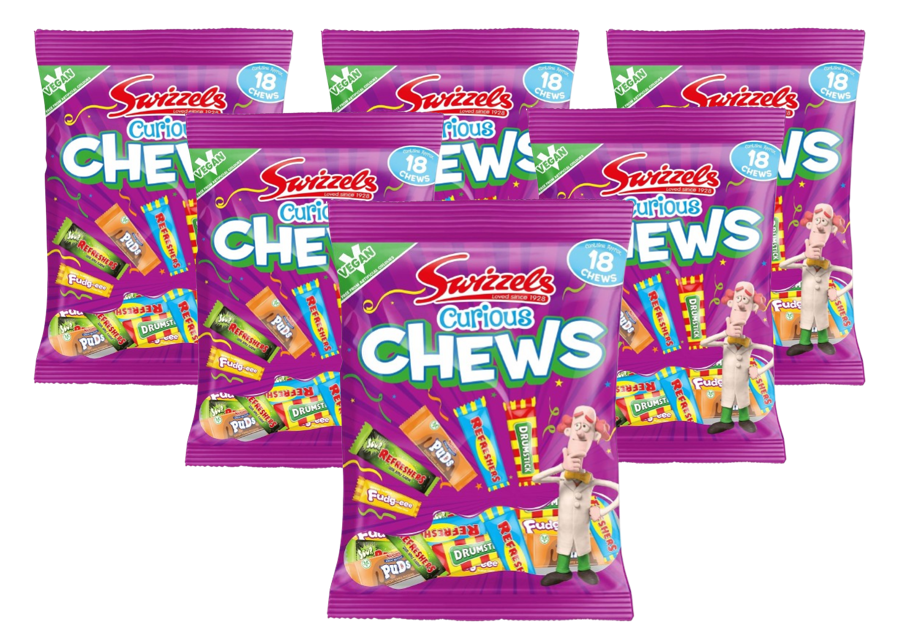 Swizzels Curious Chews 6 x 171g | An Assortment of Family Favourite Chews | 18 Chew Packet (Copy)