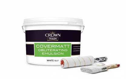 Crown Trade Covermatt Obliterating Emulsion 10 Litre WHITE