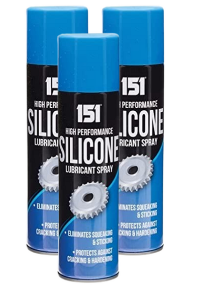 Silicone Lubricant Spray Grease Oil Clear Eliminates Squeaking Sticking 3 x 200Ml