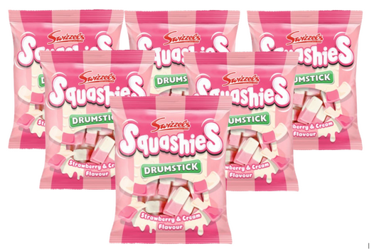 Swizzels Drumstick Squashies Strawberries & Cream 140g {6 PacK}