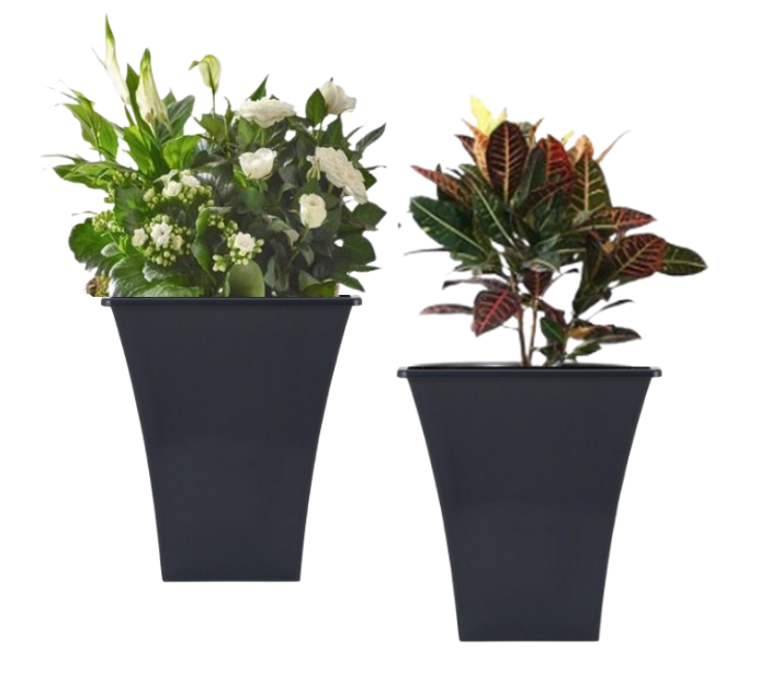 Wham Black Square Metallica Pot 23cm H307