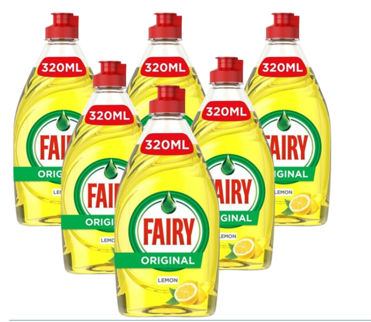 Fairy Liquid Original Lemon 320ml | 6 Pack | 6 x 320ml