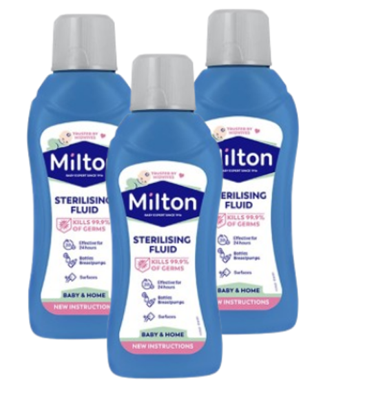 Milton Sterilising Fluid 500ml | 3 x 500ml Bundle