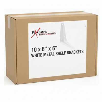 Fixtures London Shelf Brackets | 10 Pack | White | All Sizes