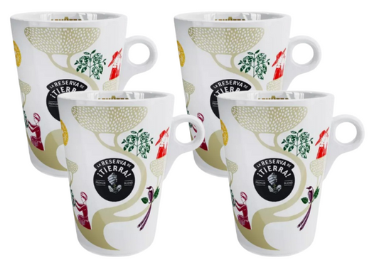 New Lavazza Tierra Coffee Mugs Cups | 10oz 280ml | Tassimo or Nespresso | 4 Pack