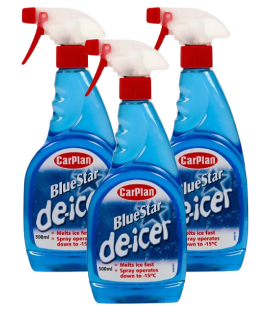 CarPlan Blue Star De-Icer Trigger 500ml (3 Pack Bundle)