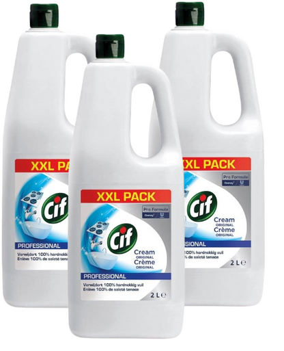 Cif Pro-Formula Original Cream Cleaner 2 Litre | 3 x 2 litre Bundle