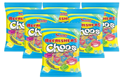 Swizzels Refreshers Choos 150g | Multi Pack Bundle 6 x 150g Packets | Retro refresher Choo