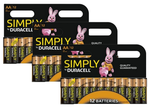 Duracell Simply AA Batteries {MN1500B12SIMPLY}  Pack 12