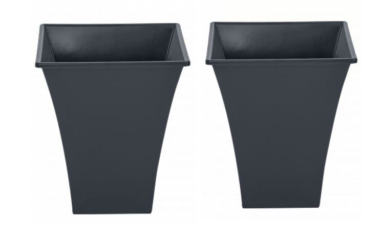 Wham Black Square Metallica Pot 28cm H308