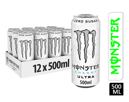 Monster Energy Ultra White Cans 12x500ml - UK BUSINESS SUPPLIES