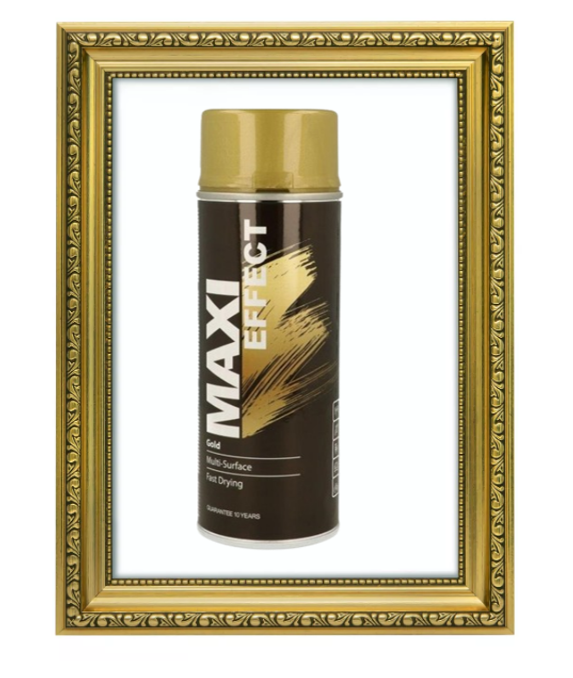 MAXI EFFECT Quick Drying Spray Paint Metallic Gold 2 x 400ml