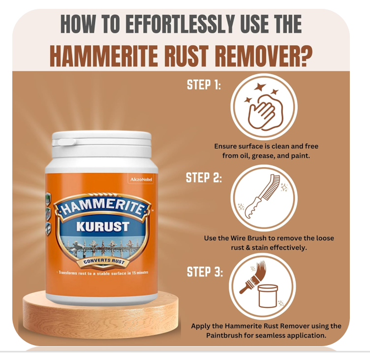 Hammerite Kurust Rust Killer Restores Rusty Metal One Coat Treatment 90ml
