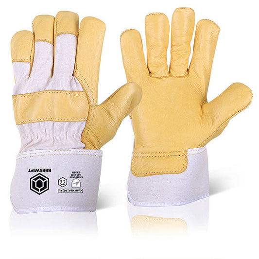 Beeswift Canadian Yellow Hide Gloves (Pair)